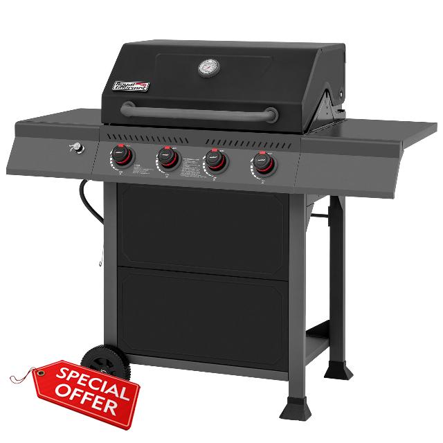 Royal Gourmet GA4401T 4-Burner Propane Gas Grill with Porcelain-enameled Cast Iron Grates