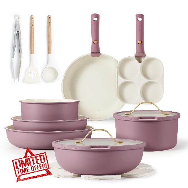 CAROTE 19pcs Pots and Pans Set