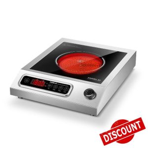1800W Electric Hot Plate with Infrared Heating & 9 Heat Levels - Commercial-Grade Countertop Burner