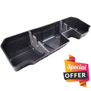 Under Seat Storage Box Fit for 2019-2024 Chevy Silverado 1500 GMC Sierra 1500 2020-2024 2500 3500 HD Double Cab & Crew Rear Under Seat Storage Organizer Box
