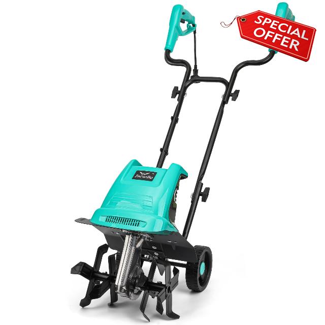 13.5 Amp 12 Inch Electric Tiller/Cultivator with 4 Steel Tines