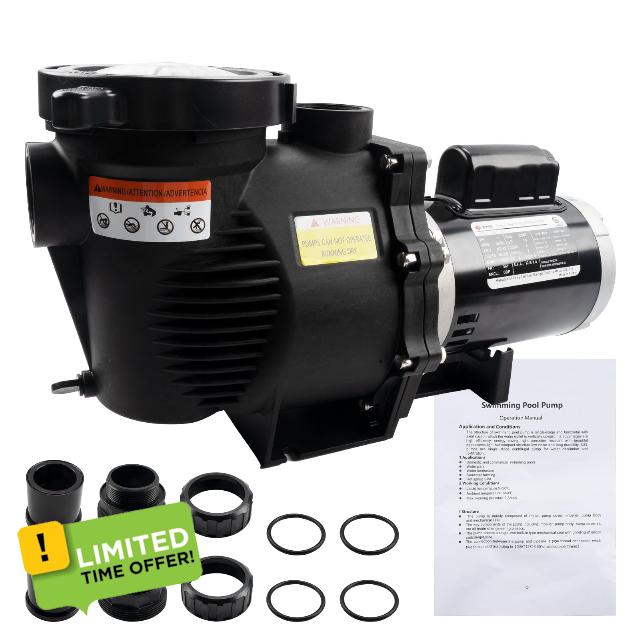 W3SP2607X10 Super Pump Pool Pump fits for Hayward Super Pump Single-Speed 1 HP Super Pump for Pool Pump In-Ground and Spa of All Types and Sizes