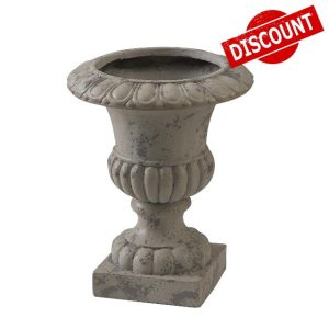 SOFE Rustic Grey Outdoor Urn Planter 16 Inches Tall