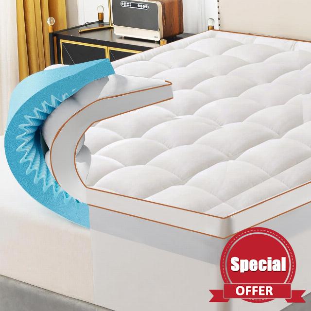 WhatsBedding Memory Foam Mattress Topper 5inch