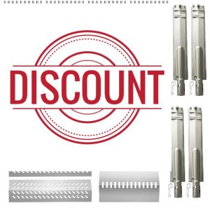 16631 16520 Heat Plate Set with 4 Packs Heavy Duty Burner and Cooking Grid Grates Replacement for Bull Flame Tamer Replacement Parts