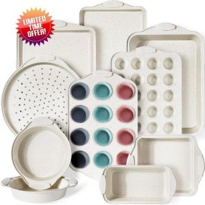 Kikcoin 22 PCS Nonstick Baking Pans Set