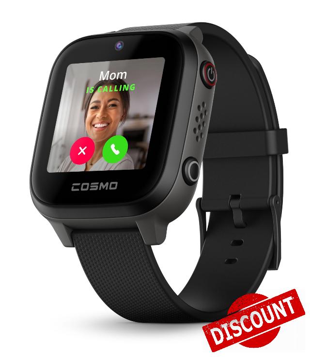 JrTrack 4 Kids Smart Watch by Cosmo | Phone Watch & GPS Tracker | Enhanced Parental Controls | Call