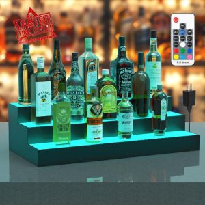 LED Lighted Liquor Bottle Display Shelf