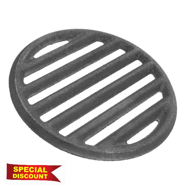 Toddmomy Iron Fire Grate Stainless Steel High Heat Charcoal Fire Grate for Outdoor Grill Accessories(22cm)
