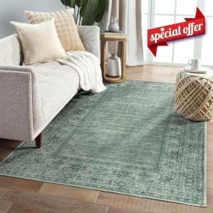 Vintage Bordered Area Rug
