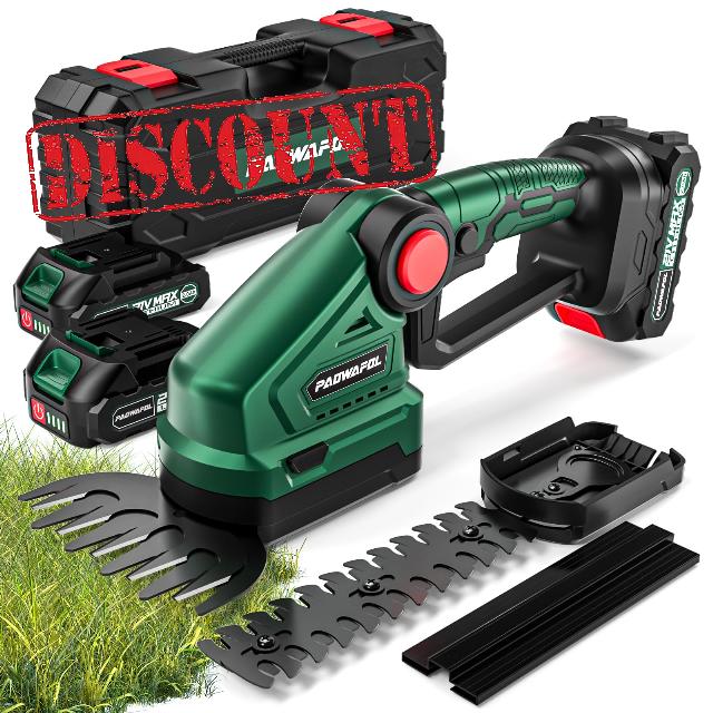 Hedge Trimmer Cordless 21V with 2PCS 2.0AH Batteries and Charger Included Electric Hedge Trimmer Cordless