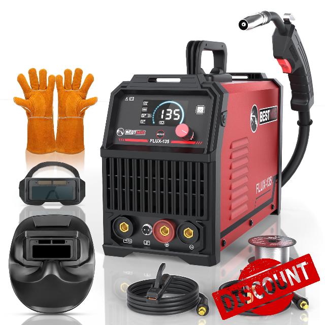 BESTMIG 135A MIG Welder - 3-in-1 Flux Core Welder