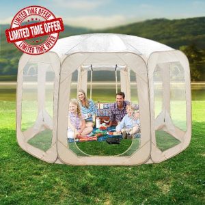 Igloo Tent Dome Clear Bubble Tent Pop Up Transparent Outdoor Tent Camping Shelter Gazebos (12 'x12')