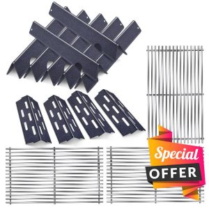 66097 Grill Grates with Grill 66041 66796 Flavorizer Bars Heat Deflectors for Weber Genesis II Grill Parts