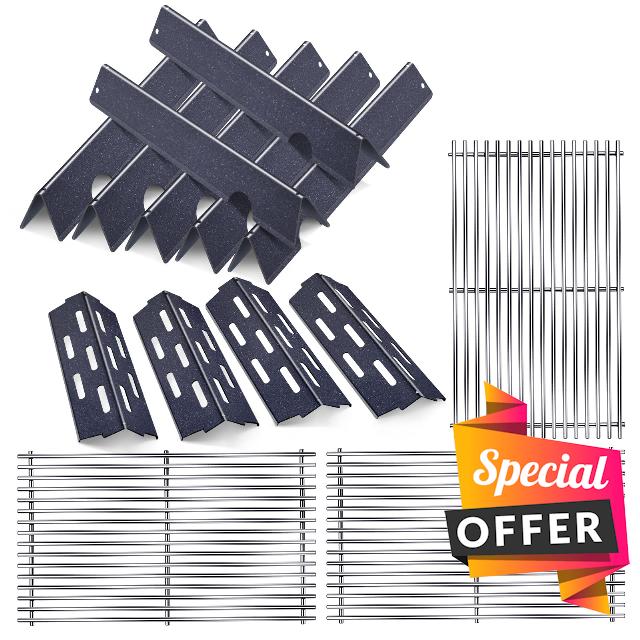 66097 Grill Grates with Grill 66041 66796 Flavorizer Bars Heat Deflectors for Weber Genesis II Grill Parts