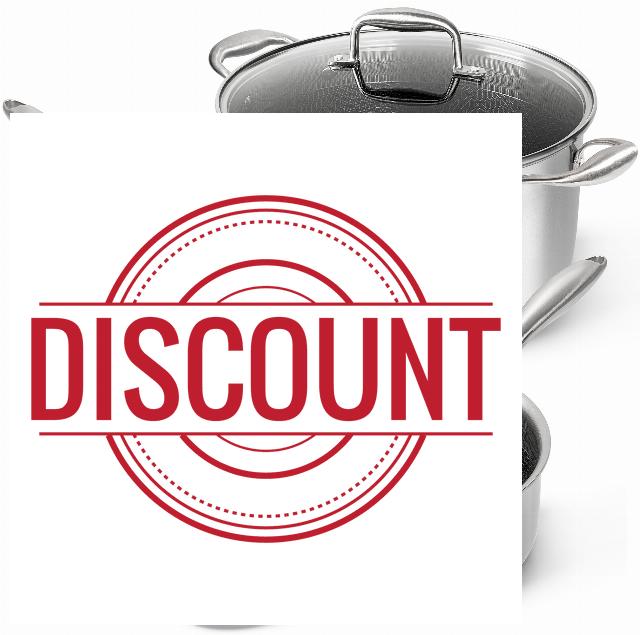 MICHELANGELO 6 Pcs Tri-ply Stainless Steel Pot Set