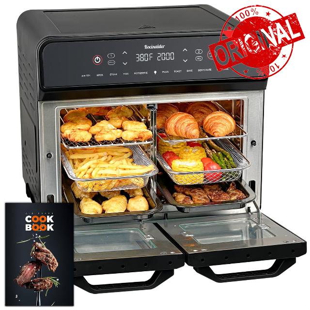 24Qt Dual Zone Air Fryer Oven with Rotisserie
