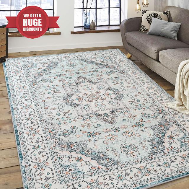 FlyDOIT Vintage Area Rugs for Living Room