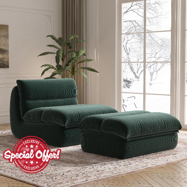 Bean Bag Chair with Ottoman