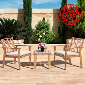 3 Piece Outdoor Patio Furniture Set