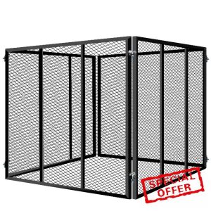 Outdoor Compost Bin for Lawn Debris Leaves with 160 Gallon Large Composter with Powder Coated Black Wire Mesh Composter 36”L x 36”W x 30”H
