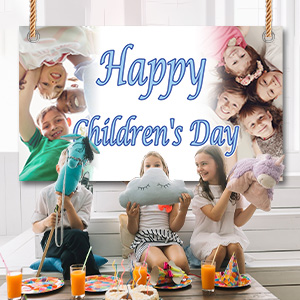 Personalised Birthday Backdrop Background Photo Banner kids girl boy children Party