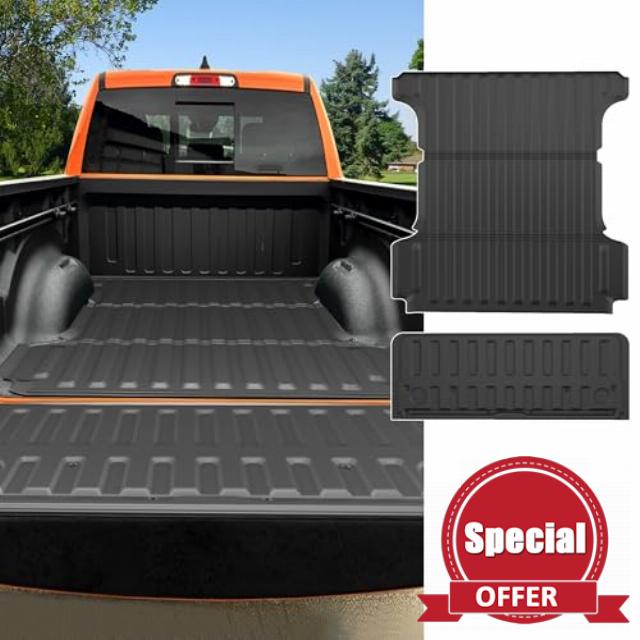 AOMSAZTO Ram 1500 5.7FT Truck Bed Mat & Tailgate Mat Bed Liner Compatible with 2019-2024 2025 Dodge Ram 1500 5'7" Short Bed | Custom Fit All Weather Cargo Bed Liner for Dodge 2025 Ram 1500