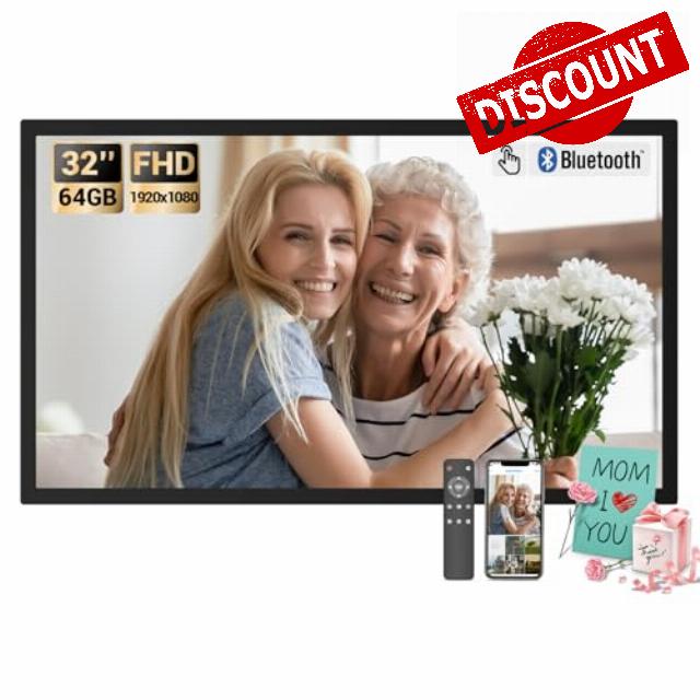 BSIMB 32 Inch Touchscreen Large Digital Picture Frame
