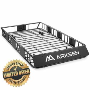 ARKSEN 64 x 34 x 6 inch Heavy Duty Roof Rack Cargo Carrier with Extension