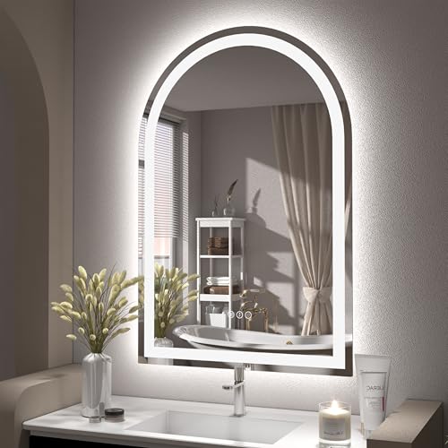 Dimmable Backlit Lighted Vanity Mirror with Frosted Frontlit
