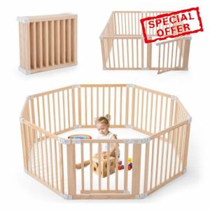 Foldable Wooden Playpen