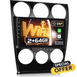 NHOPEEW [2+64G] for Mazda 6 2002-2008 Android Stereo with Wireless Carplay & Android Auto - 9 Inch HD Touch Screen DSP Audio - Mirror Link