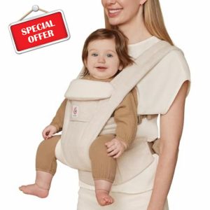Ergobaby Omni Deluxe All Carry Positions Breathable Linen Baby Carrier with Enhanced Lumbar Support and Lightweight Comfort