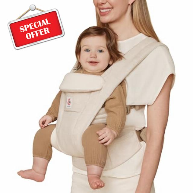 Ergobaby Omni Deluxe All Carry Positions Breathable Linen Baby Carrier with Enhanced Lumbar Support and Lightweight Comfort