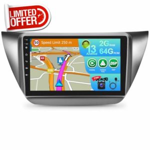 NHOPEEW [2+64G] Android Stereo for Mitsubishi Lancer 2000-2007 - 9 inch Touchscreen DSP Aftermarket Audio - Wireless Carplay & Android Auto