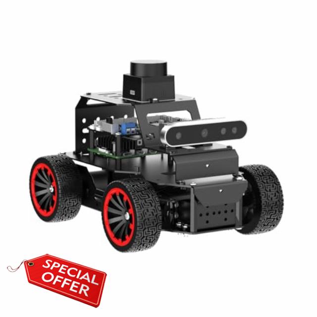 Robot Car for Raspberry Pi 5 ROS2 Humble Ubuntu Programmable AI Vision Smart Robot Kit
