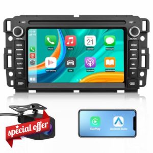Car Radio Stereo for Chevrolet Silverado GMC Sierra Yukon 2007-2013 Android 13 CarPlay Android Auto GPS Navigation Bluetooth Touch Screen Head Unit with Backup Camera