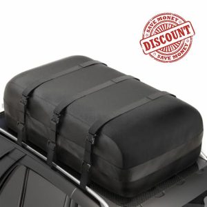 iBirdie Rooftop Cargo Carrier 32 Cubic Feet Waterproof Soft Car Roof Rack Cargo Carrier Heavy Duty 1200D for All Car with/Without Rack