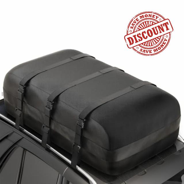 iBirdie Rooftop Cargo Carrier 32 Cubic Feet Waterproof Soft Car Roof Rack Cargo Carrier Heavy Duty 1200D for All Car with/Without Rack