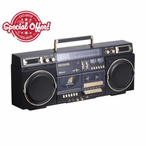 aiwa Retro Boombox CD Player with Cassette Recording