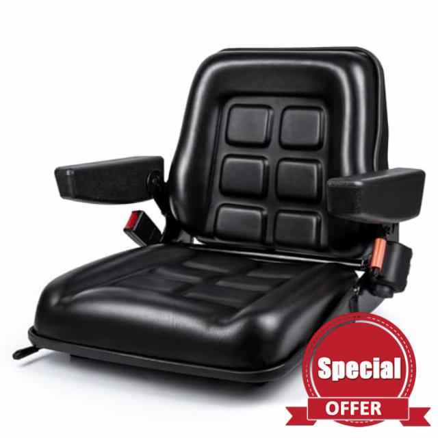 Universal Forklift Seat with Adjustable Mounting Holes