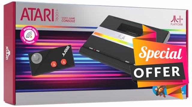 Official Atari 7800+ Console & Wireless Controller - HDMI Output