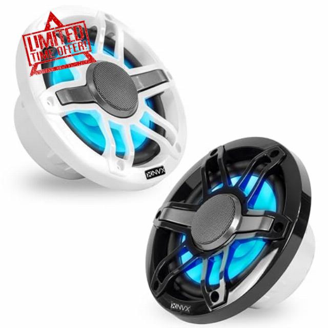 NVX® MVSP65 Premium 6.5” 2-Way Marine Coaxial Speakers