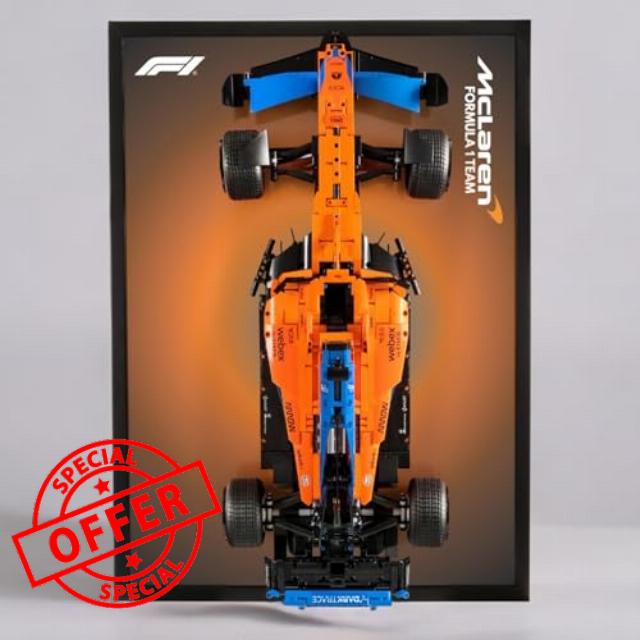 Display Wallboard for Lego Technic 42141 Technic McLaren Formula 1 2022 – Premium Formula 1 Wall Mount for Adult Collectors