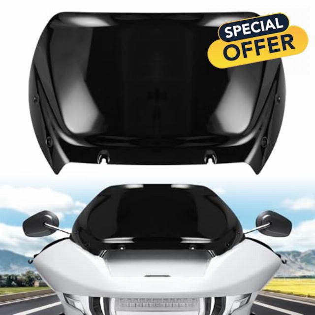 10" Front Windscreen Windshield Wind Air Deflector Compatible With For Touring CVO Road Glide FLTRXSE 2023-up Road Glide FLTRX ST FLTRXSTSE 2024-up Fairing Windscreen Wind Splitter (Black)