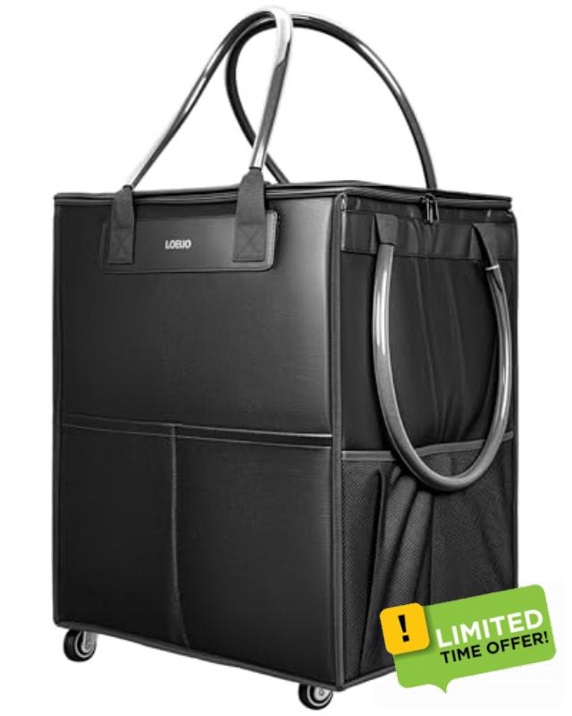 Large Reusable Grocery Bag on Wheels