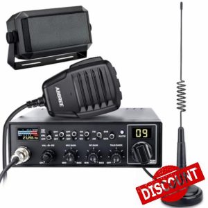 ABBREE CB Radio Kit Long Range AM/FM Professional Portable CB Radio with Magnetic Cb Antenna and External Speaker- NOAA Emergency Radio