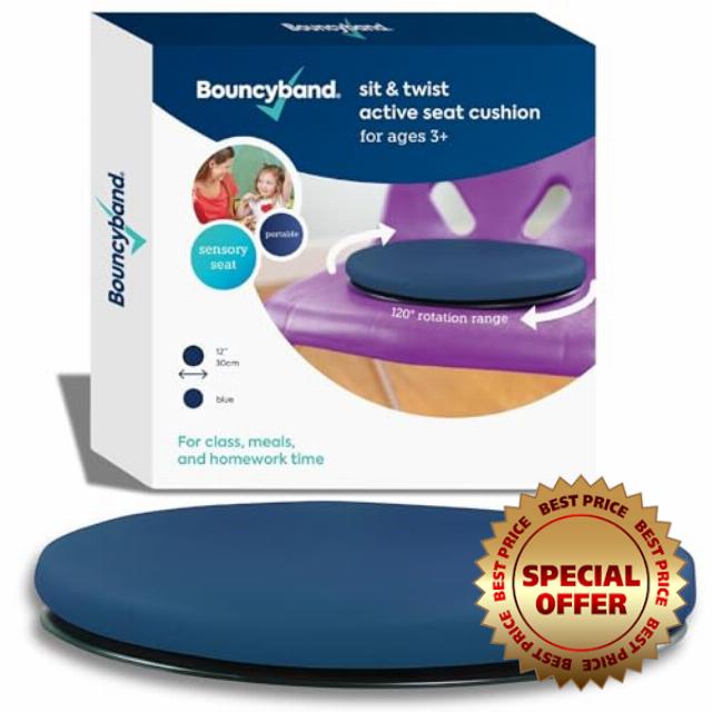 Sit and Twist Wobble Cushion Active Sensory Seat Cushion - 120 Degree Rotation Wiggle Seat Kids Cushion Portable And Durable Sensory Spinning Seat For Kids