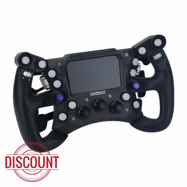 CONSPIT 290GP 290mm/11.4" Formula Racing Wheel Steering Wheel with Carbon Fiber Panel & 4.3" LCD