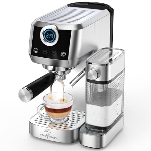 Espresso Machine Touchscreen Control with Auto Milk Frother